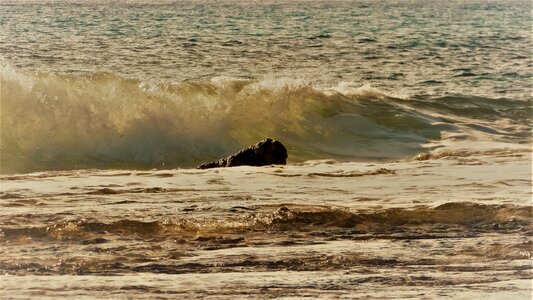 Beach seascape afternoon