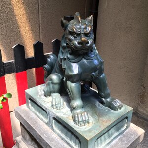 Lion statue asian photo
