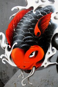 Carp painting wall