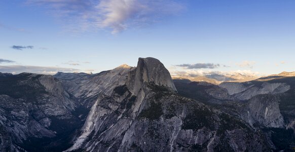 Blue hour yosemite panorama