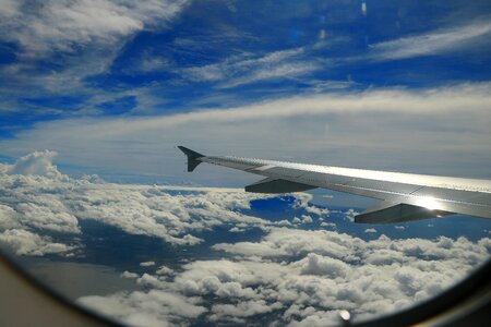 Plane ing sky photo