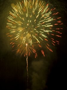 Golden fire fireworks golden sparks