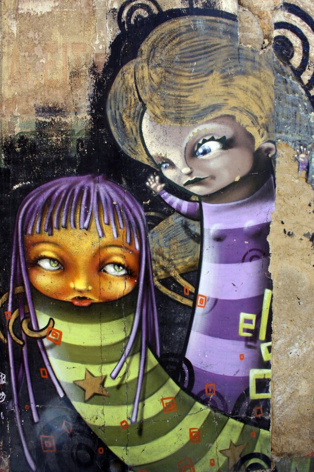 Figures painting wall