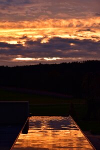 Water mirroring clouds
