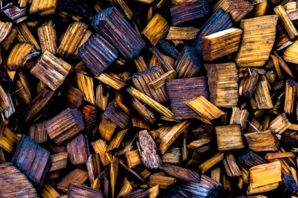 Sawdust closeup wood residue
