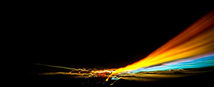 Slow motion illuminated lines photo