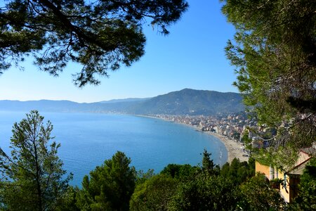 Sea blue liguria photo