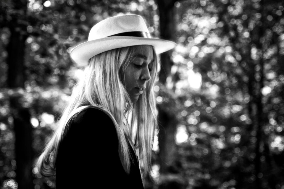Black white snapshot bokeh
