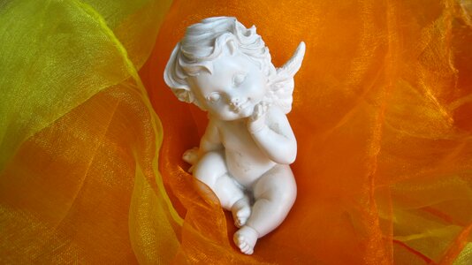 Guardian angel white figurine