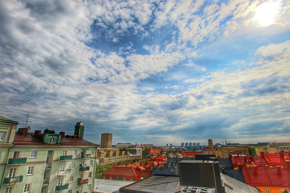 Clouds city panoramic