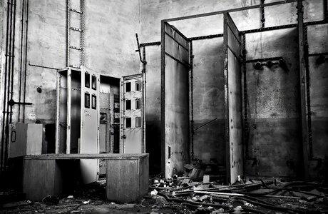 Abandoned industrial building lapsed