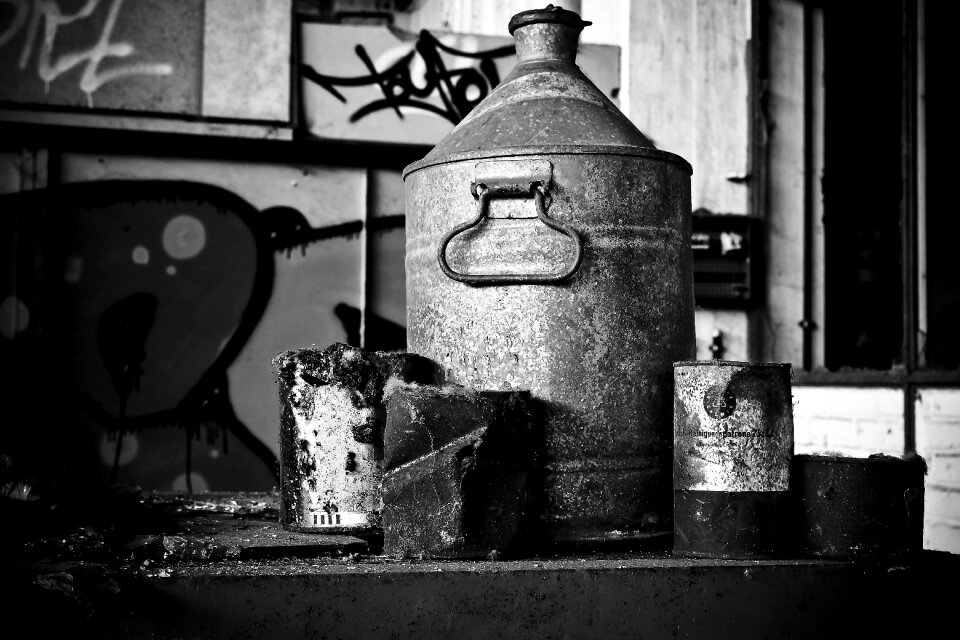 Abandoned industrial building lapsed