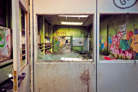 Abandoned industrial building lapsed