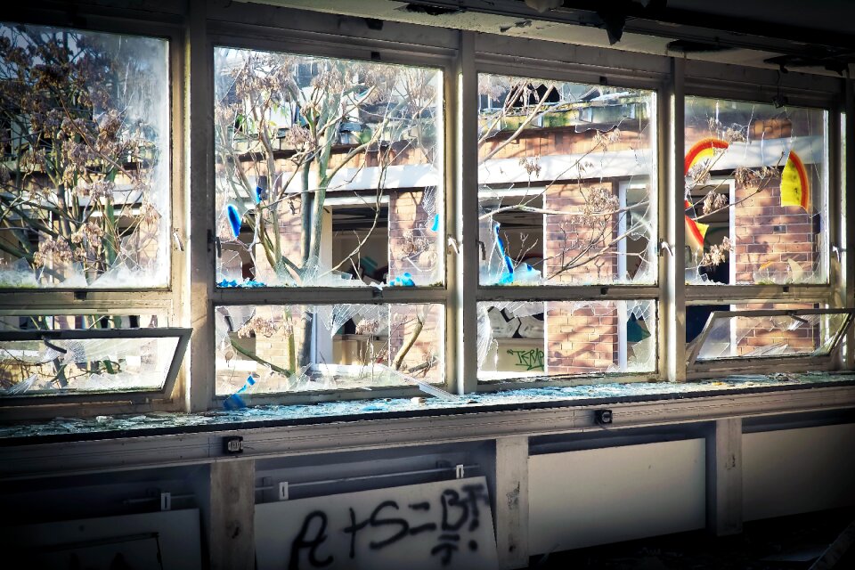 Abandoned industrial building lapsed