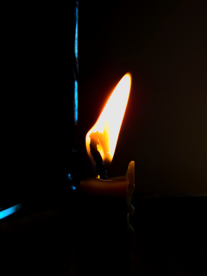 Fire burning dark