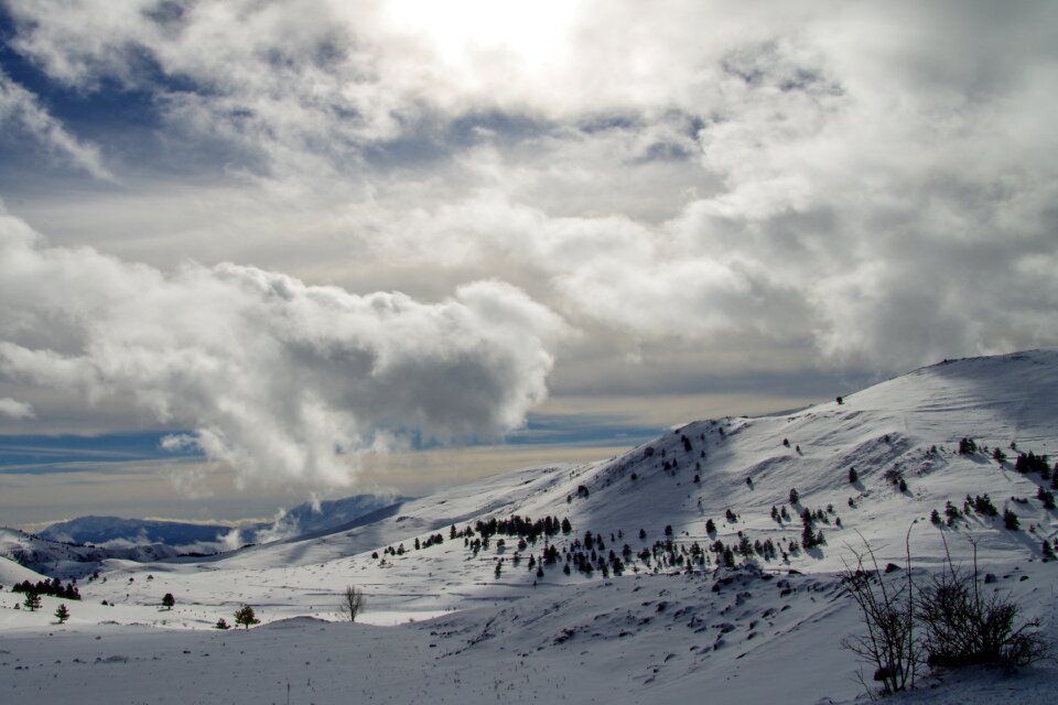 Winter landscape abruzzo italy