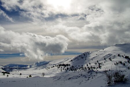 Winter landscape abruzzo italy