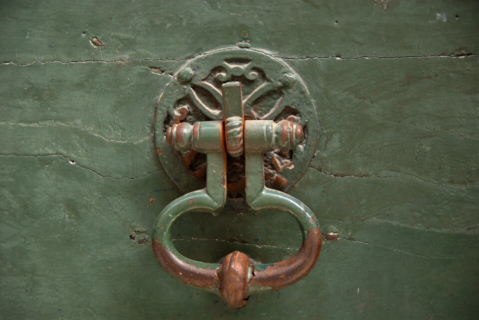 Vintage green door