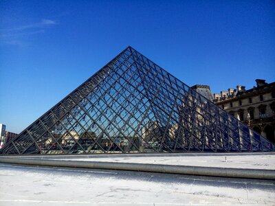 Paris louvre pyramid photo