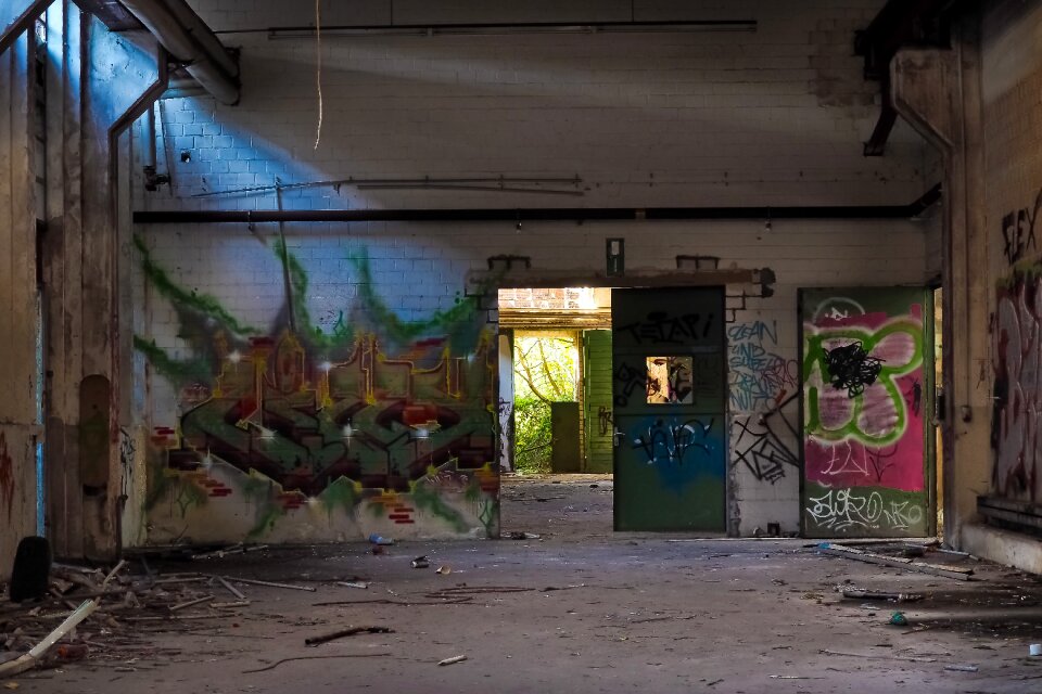 Abandoned industrial building lapsed