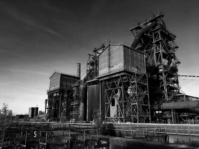 Industrial black white factory
