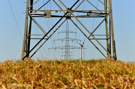 Electricity summer cornfield