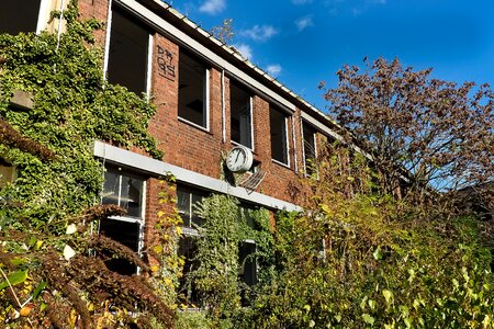 Abandoned industrial building lapsed