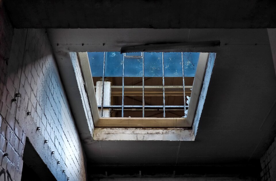 Abandoned industrial building lapsed