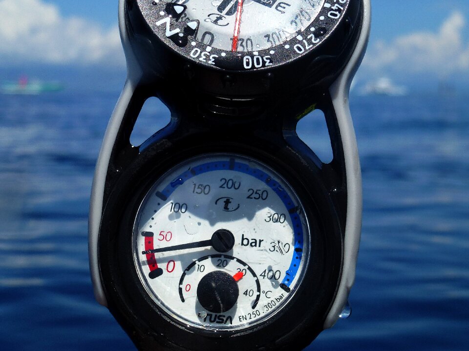 Diving finimeter air