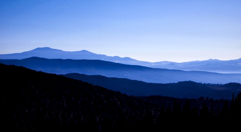 Blue fog evening
