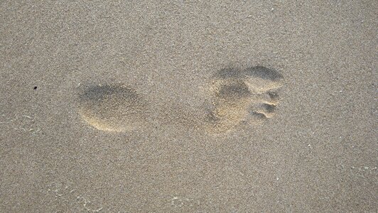 Footprint foot beach