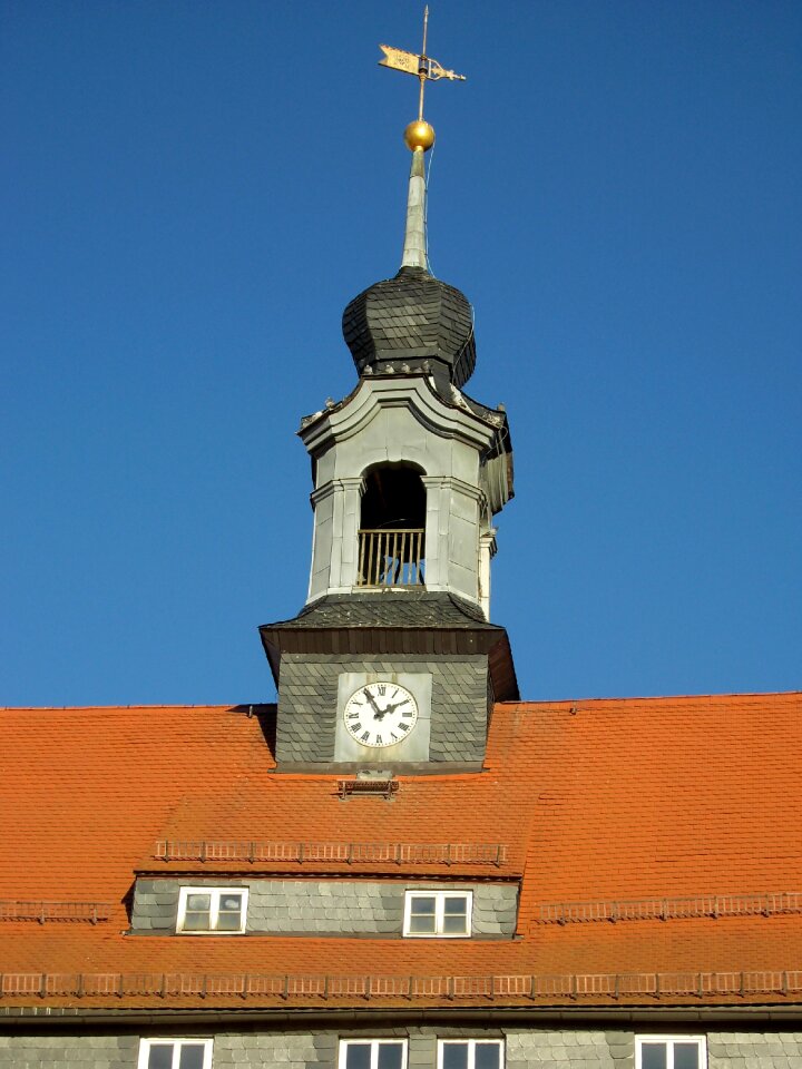 Architecture clock weather vane