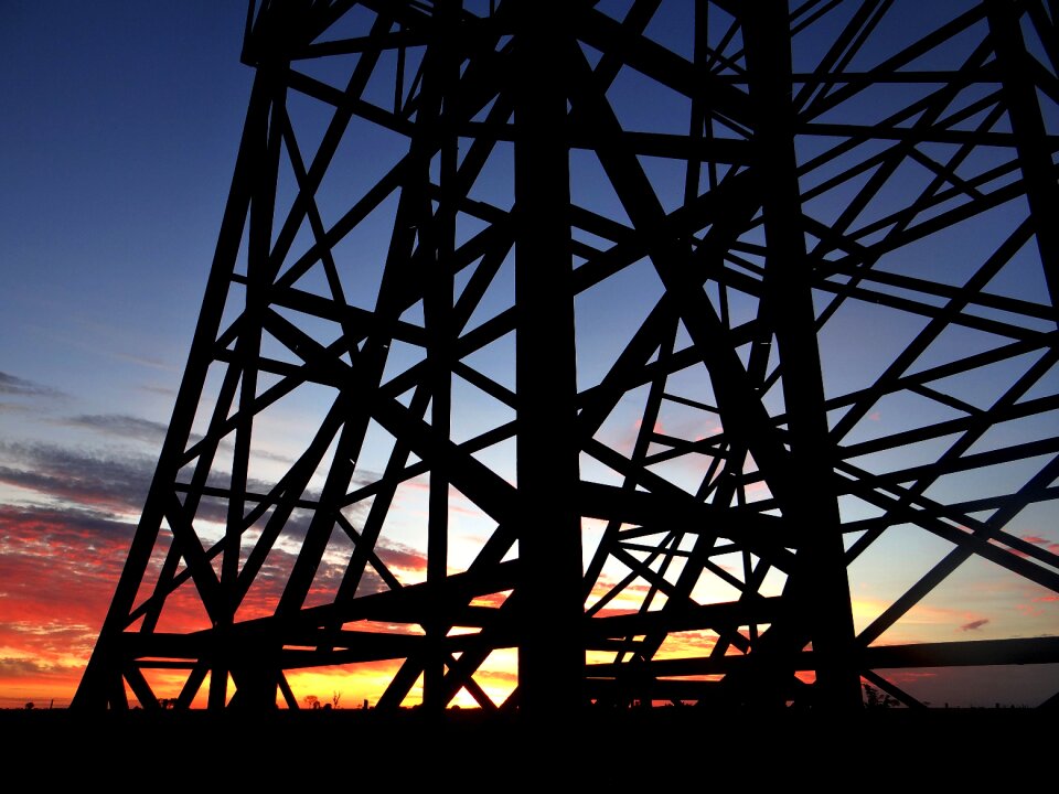 Sunset structure sky