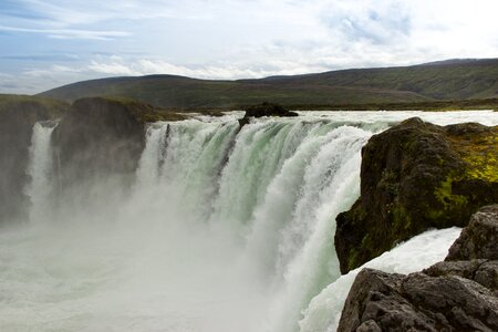 Waterfall iceland water vapor