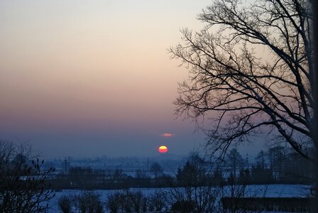Sunrise morning frost photo