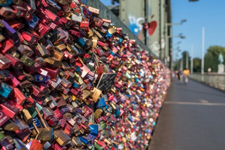 Love locks bridge bridge locks