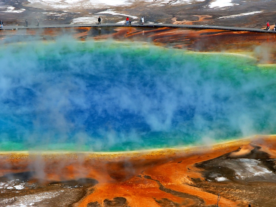 Hot spring upper geyser basin united states
