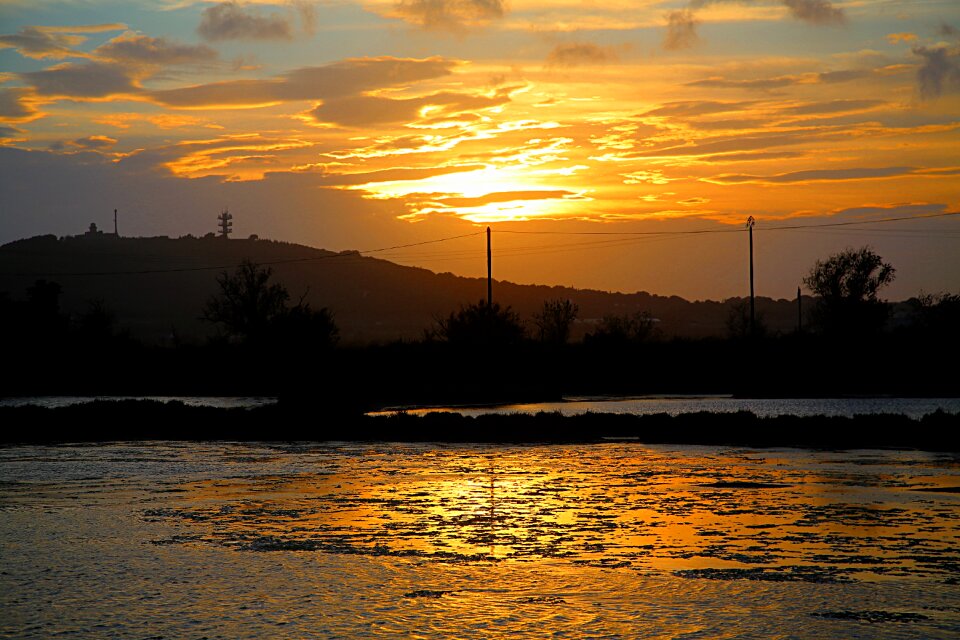 Sunset light landscape photo