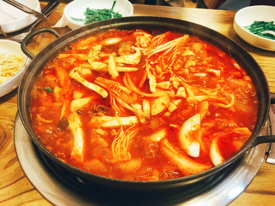 Delicious red pepper powder cooking