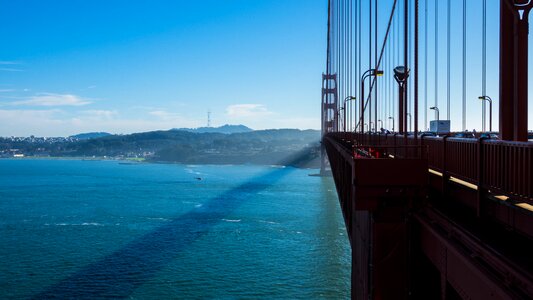 Golden gate bridge traffic cars