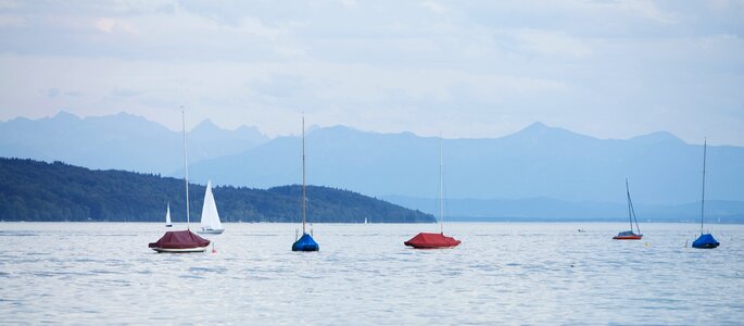 Boat landscape mountain