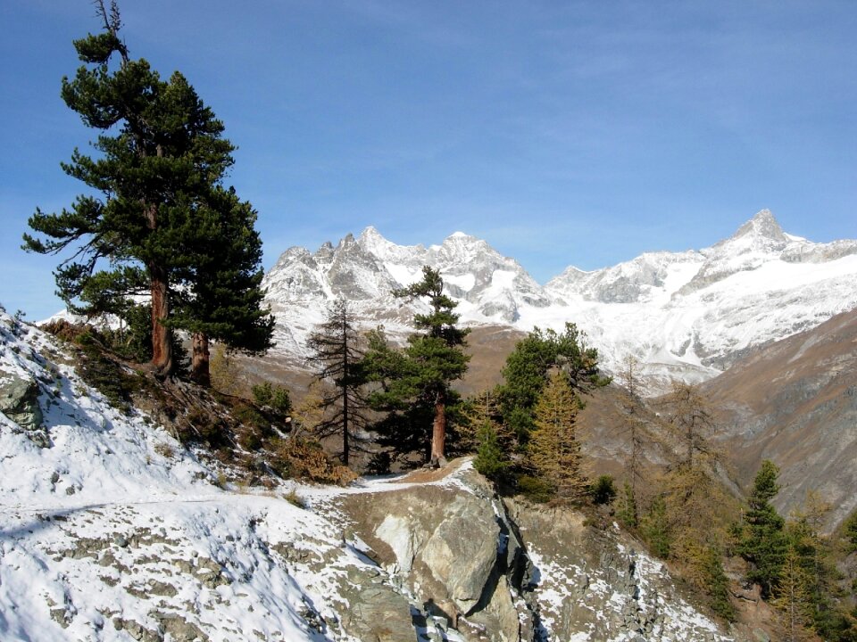 Switzerland high mountains snow