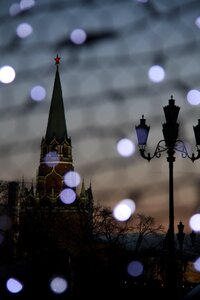 Light night bell tower