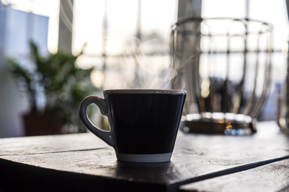Morning cup of coffee drink
