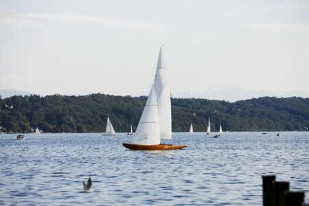 Boat landscape mountain photo