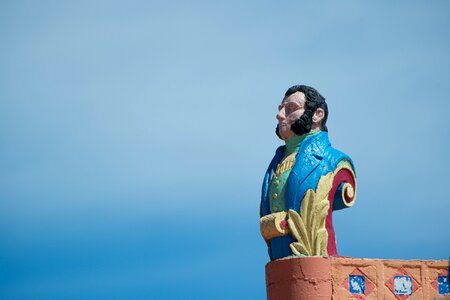 Profile face sculpture