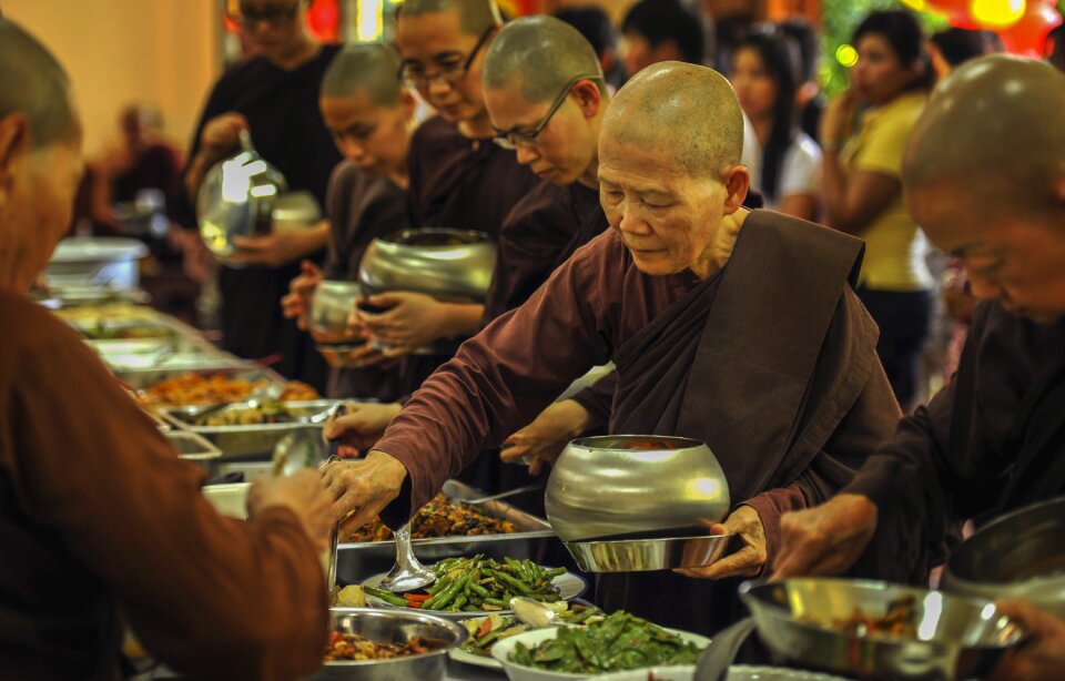 Lunch alms food nuns