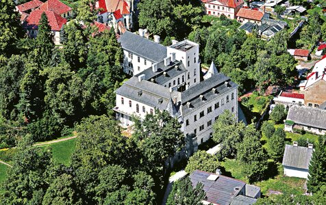 Pardubice city aerial view czech republic