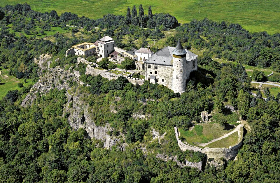 Kunětická hora aerial view czech republic
