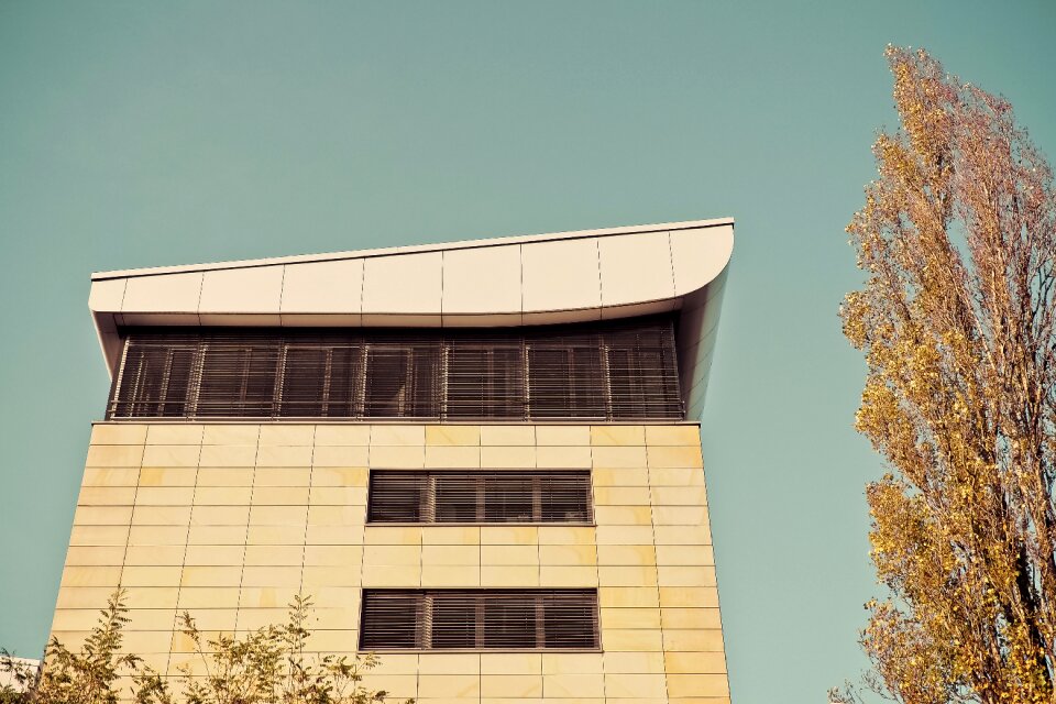 Modern skyscraper window photo